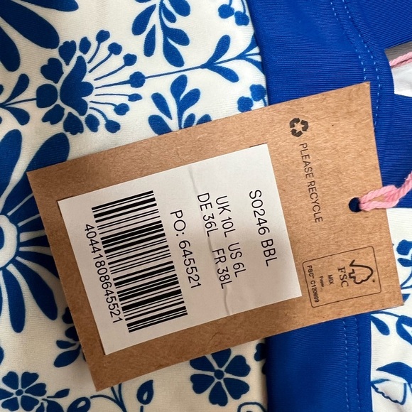 Boden Ithaca Halter Swimsuit One Piece Women 6L Long Tall NEW - Picture 4 of 4